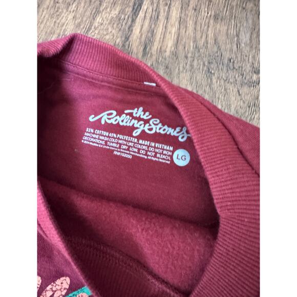 Rolling‎ Stones Branded Cherry Crewneck Large - Picture 2 of 2